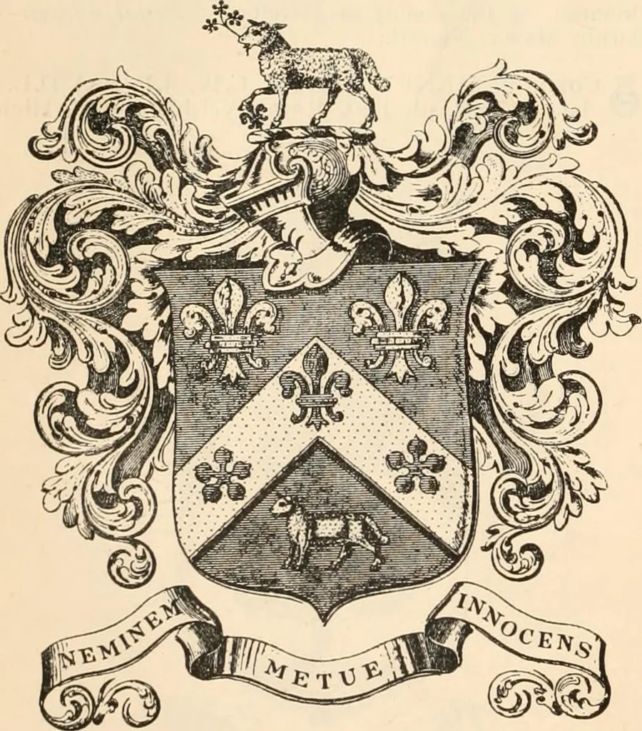 An illustration from Armorial families : a directory of gentlemen of coat-armour, 1905, leaf 1189