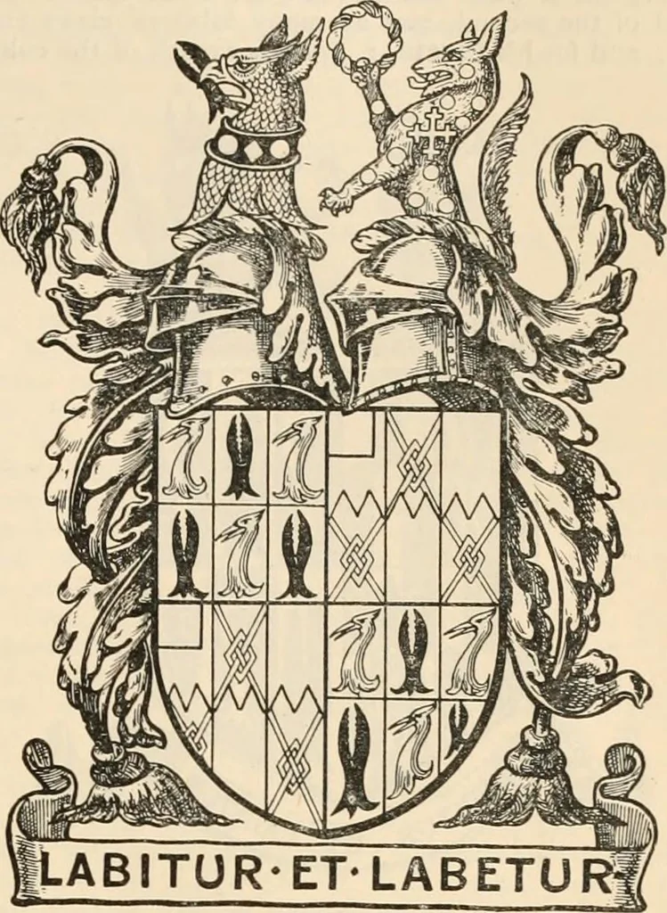 An illustration from Armorial families : a directory of gentlemen of coat-armour, 1905, leaf 1190