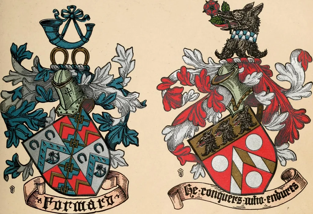An illustration from Armorial families : a directory of gentlemen of coat-armour, 1905, leaf 120