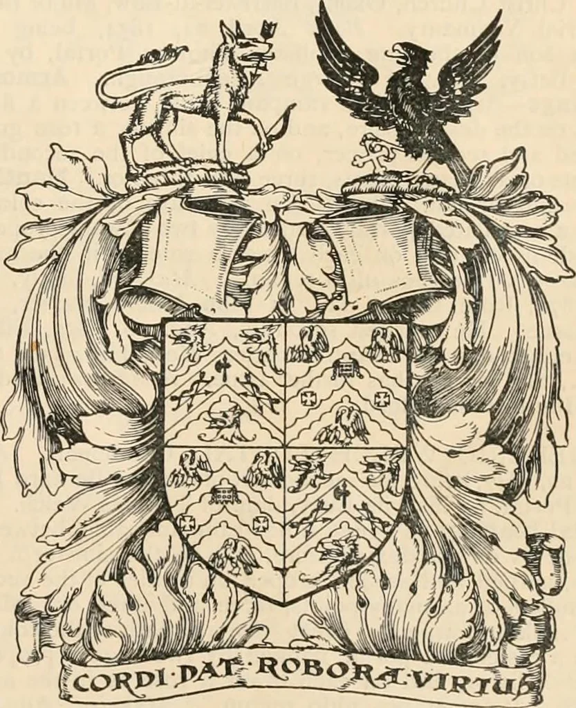 An illustration from Armorial families : a directory of gentlemen of coat-armour, 1905, leaf 1200