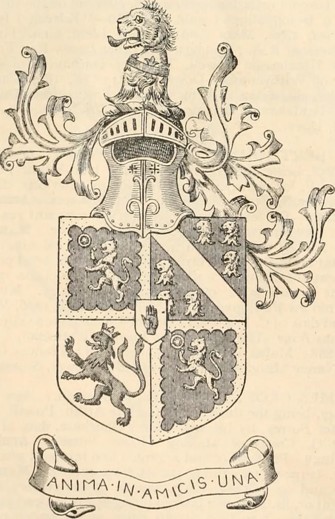 An illustration from Armorial families : a directory of gentlemen of coat-armour, 1905, leaf 1205