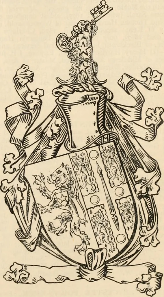 An illustration from Armorial families : a directory of gentlemen of coat-armour, 1905, leaf 1206