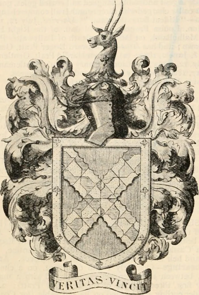 An illustration from Armorial families : a directory of gentlemen of coat-armour, 1905, leaf 1209