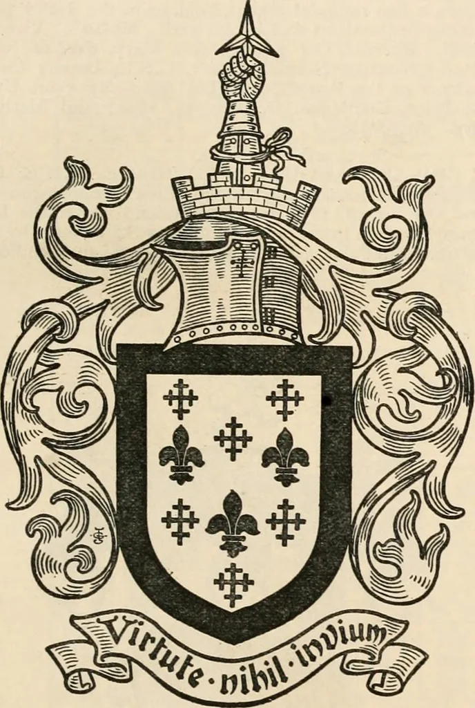 An illustration from Armorial families : a directory of gentlemen of coat-armour, 1905, leaf 1210