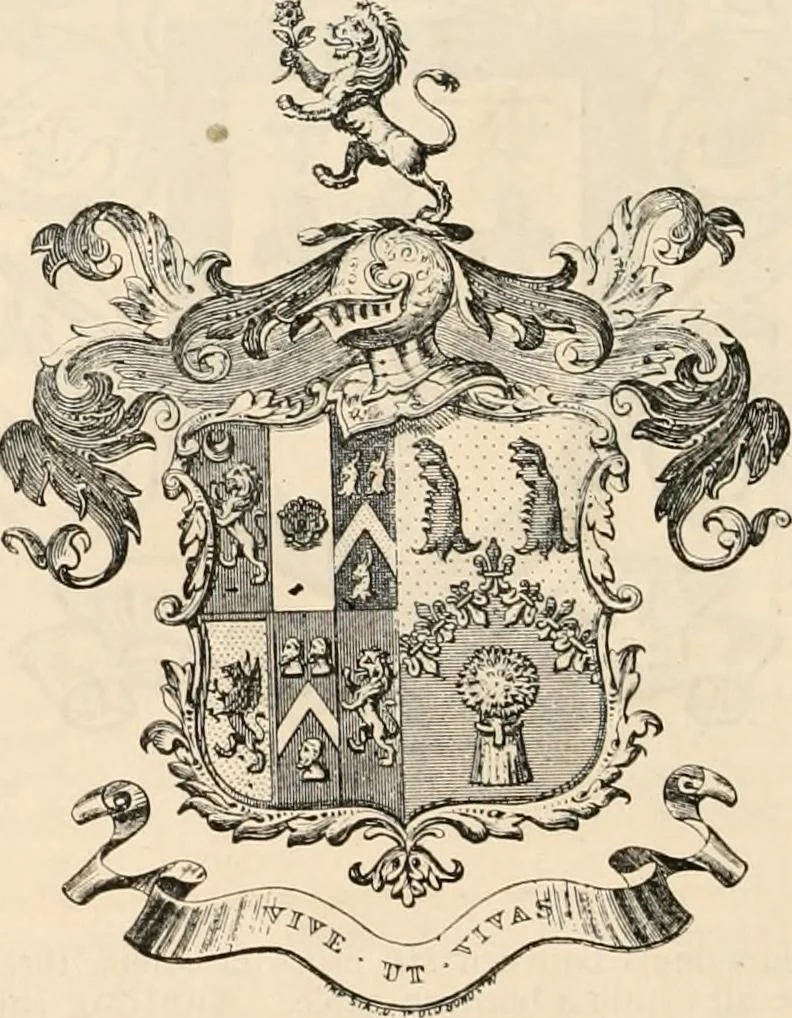 An illustration from Armorial families : a directory of gentlemen of coat-armour, 1905, leaf 1211