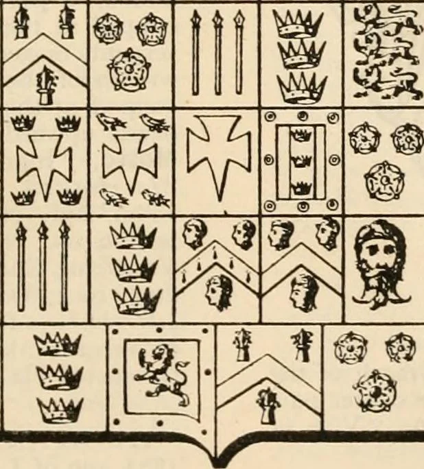 An illustration from Armorial families : a directory of gentlemen of coat-armour, 1905, leaf 1212