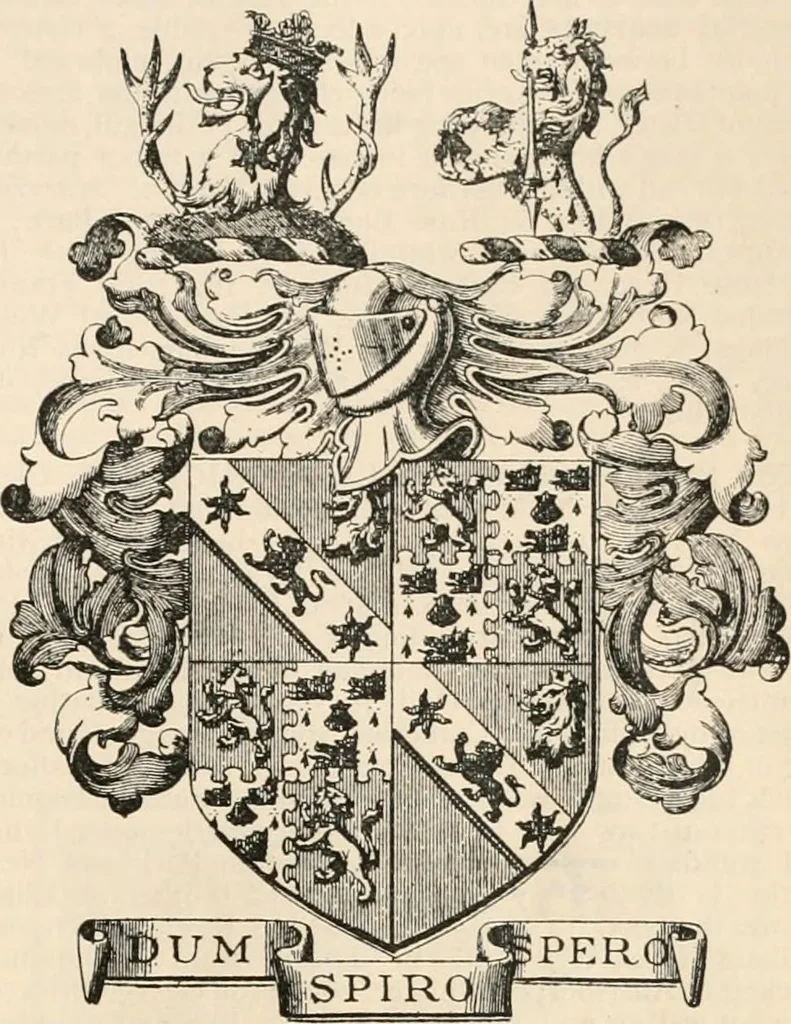An illustration from Armorial families : a directory of gentlemen of coat-armour, 1905, leaf 1214