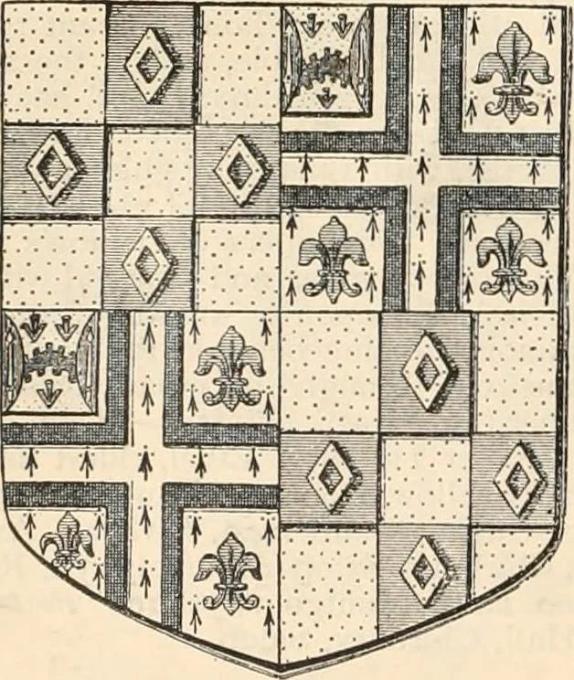 An illustration from Armorial families : a directory of gentlemen of coat-armour, 1905, leaf 1215