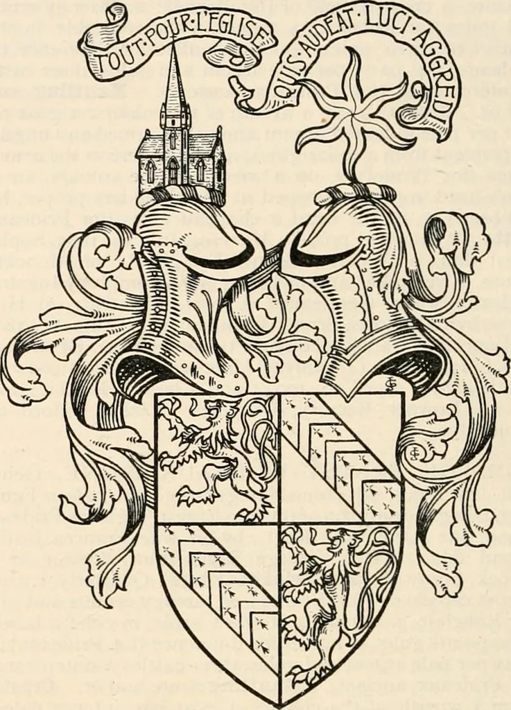 An illustration from Armorial families : a directory of gentlemen of coat-armour, 1905, leaf 1217