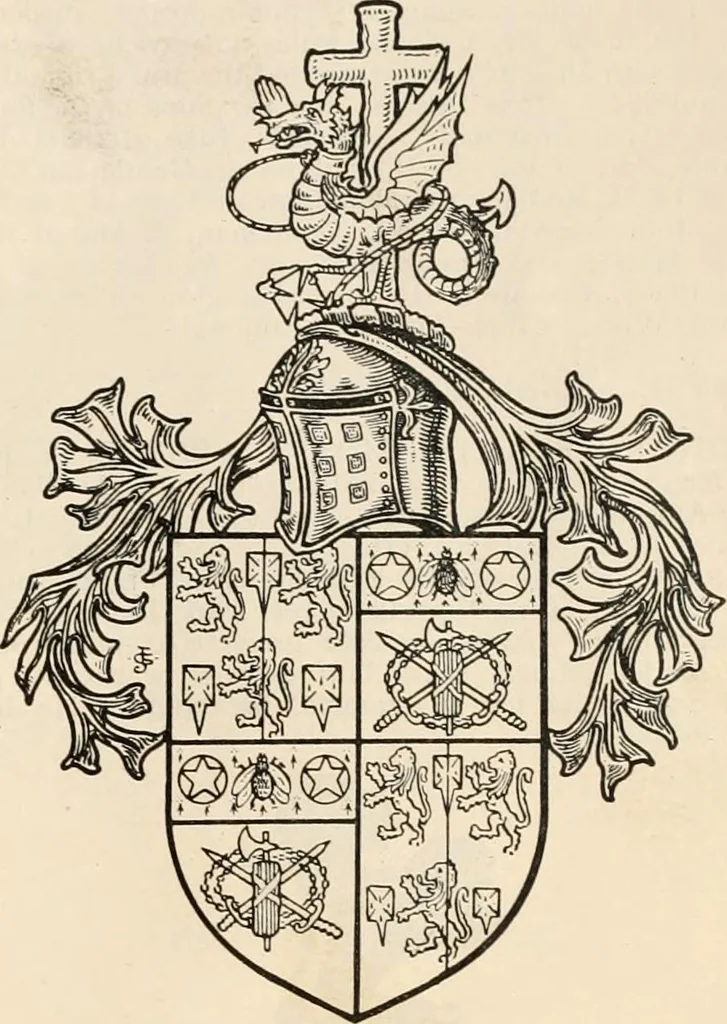 An illustration from Armorial families : a directory of gentlemen of coat-armour, 1905, leaf 1218