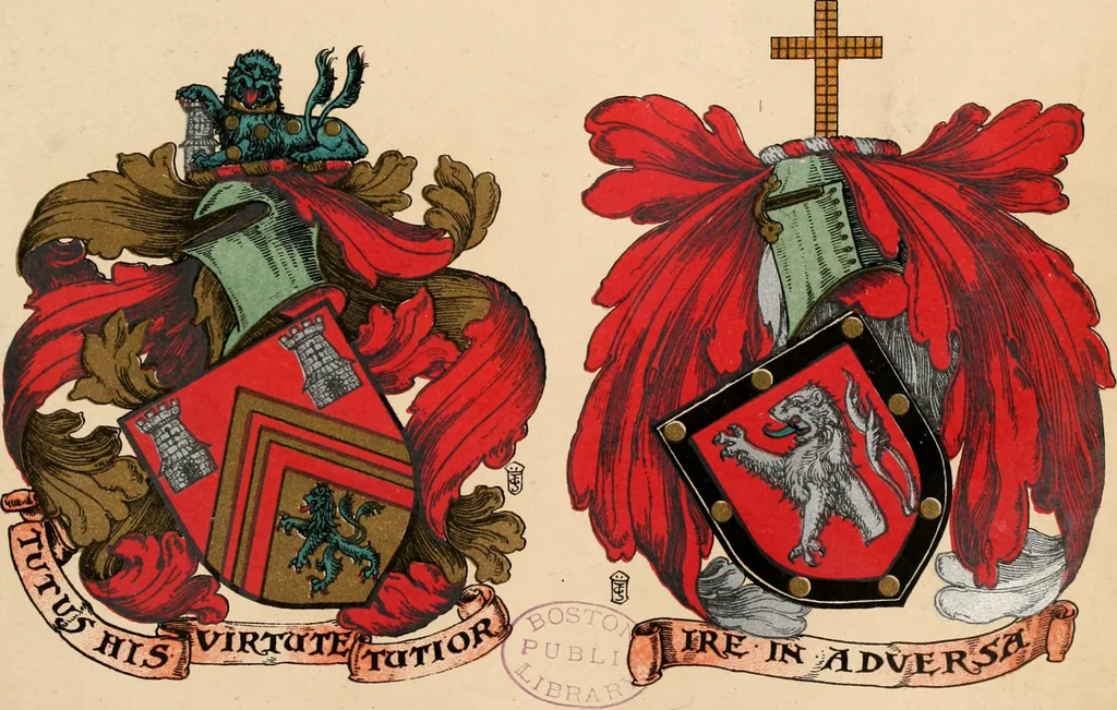 An illustration from Armorial families : a directory of gentlemen of coat-armour, 1905, leaf 1220
