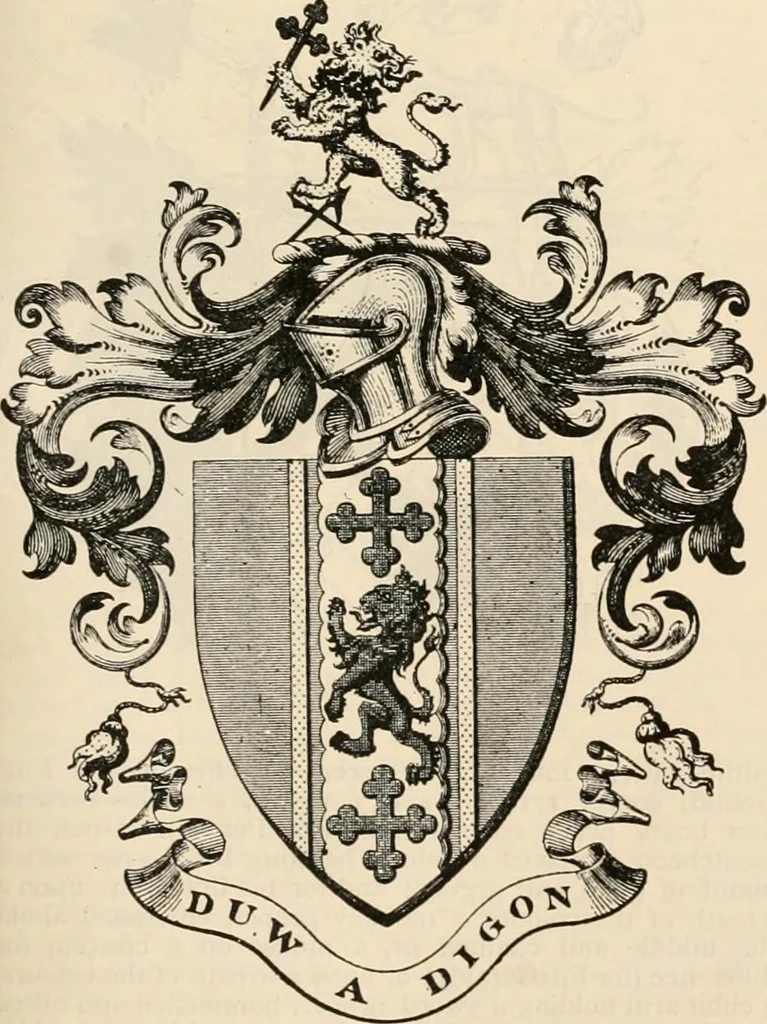 An illustration from Armorial families : a directory of gentlemen of coat-armour, 1905, leaf 1222