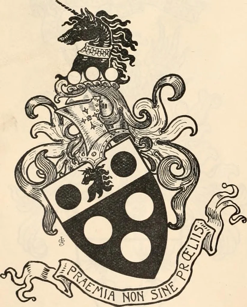 An illustration from Armorial families : a directory of gentlemen of coat-armour, 1905, leaf 1223