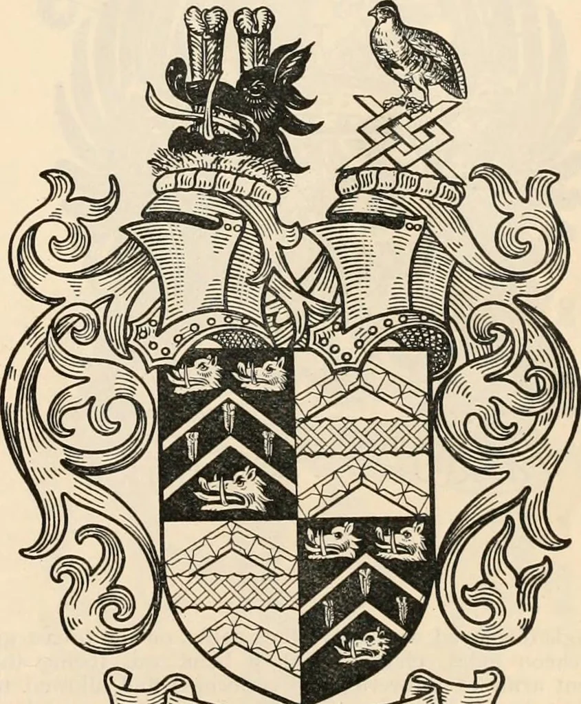 An illustration from Armorial families : a directory of gentlemen of coat-armour, 1905, leaf 1228