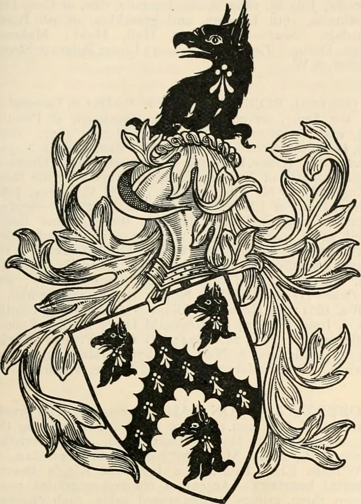 An illustration from Armorial families : a directory of gentlemen of coat-armour, 1905, leaf 1230