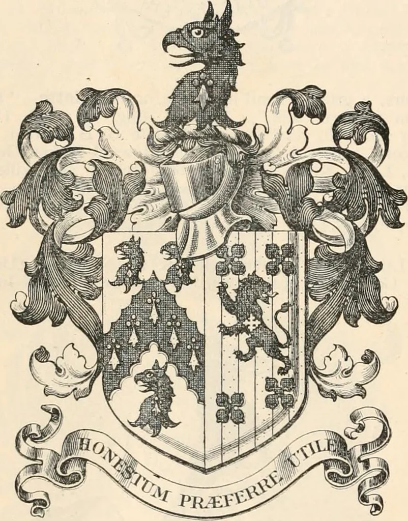 An illustration from Armorial families : a directory of gentlemen of coat-armour, 1905, leaf 1231