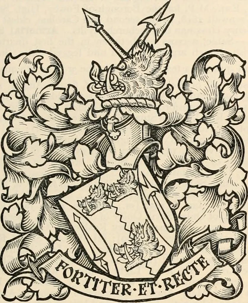 An illustration from Armorial families : a directory of gentlemen of coat-armour, 1905, leaf 1238