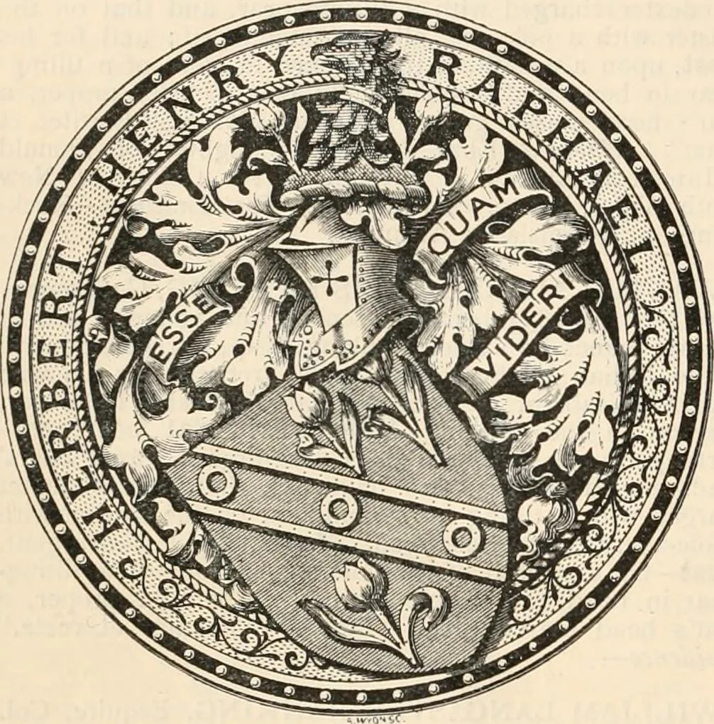 An illustration from Armorial families : a directory of gentlemen of coat-armour, 1905, leaf 1239