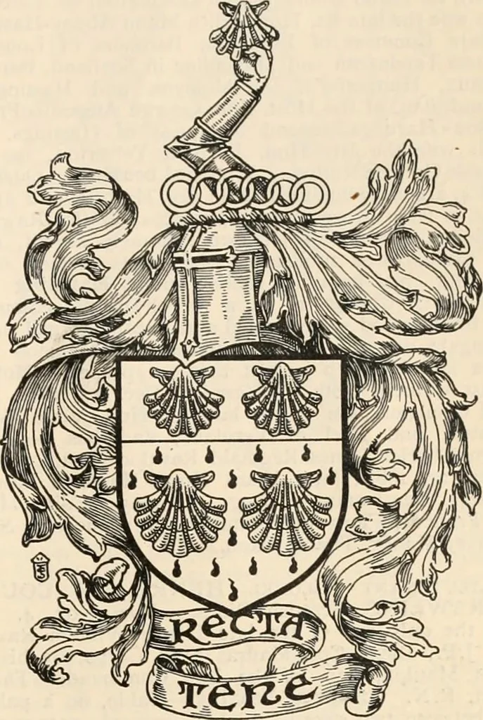An illustration from Armorial families : a directory of gentlemen of coat-armour, 1905, leaf 1240