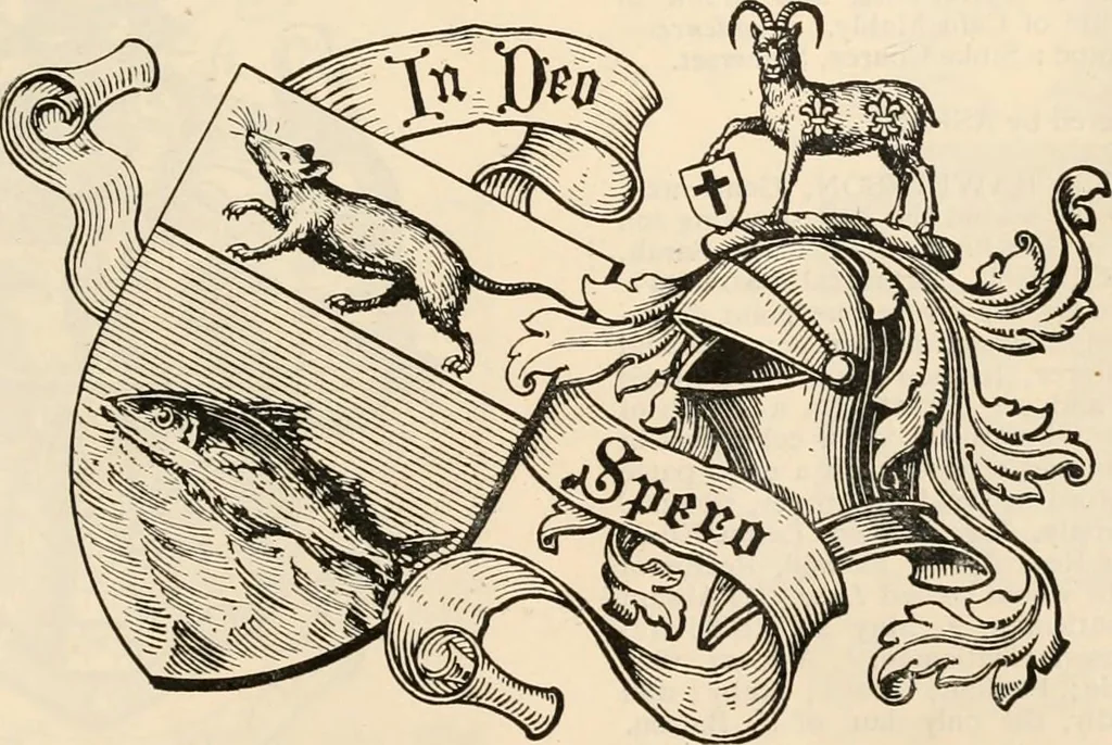 An illustration from Armorial families : a directory of gentlemen of coat-armour, 1905, leaf 1240
