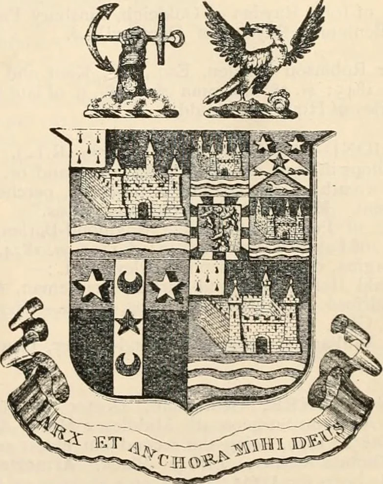 An illustration from Armorial families : a directory of gentlemen of coat-armour, 1905, leaf 1242