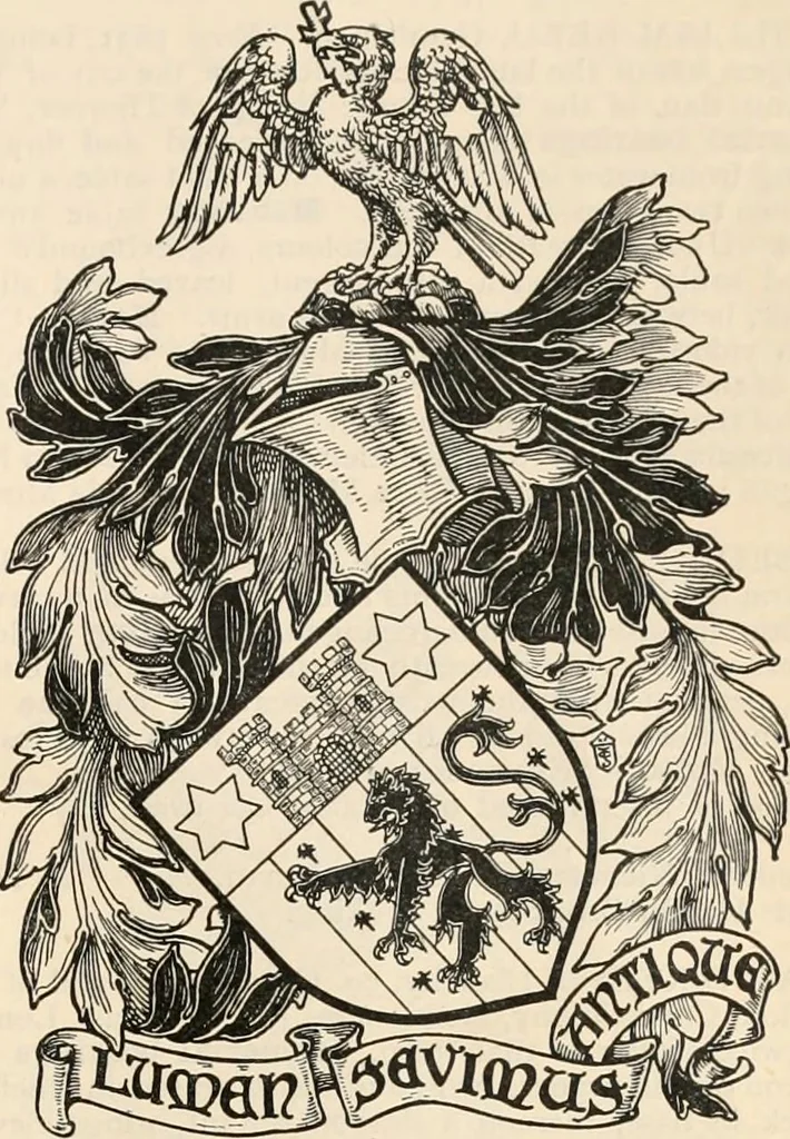 An illustration from Armorial families : a directory of gentlemen of coat-armour, 1905, leaf 1244