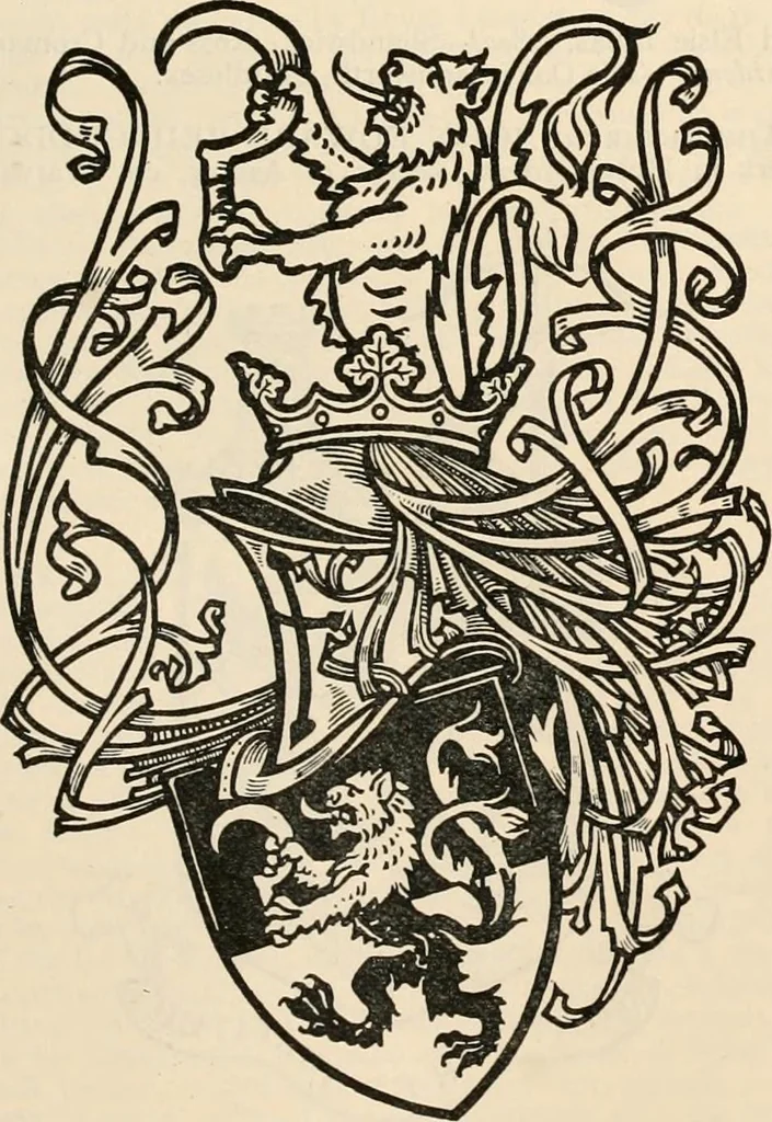 An illustration from Armorial families : a directory of gentlemen of coat-armour, 1905, leaf 1246