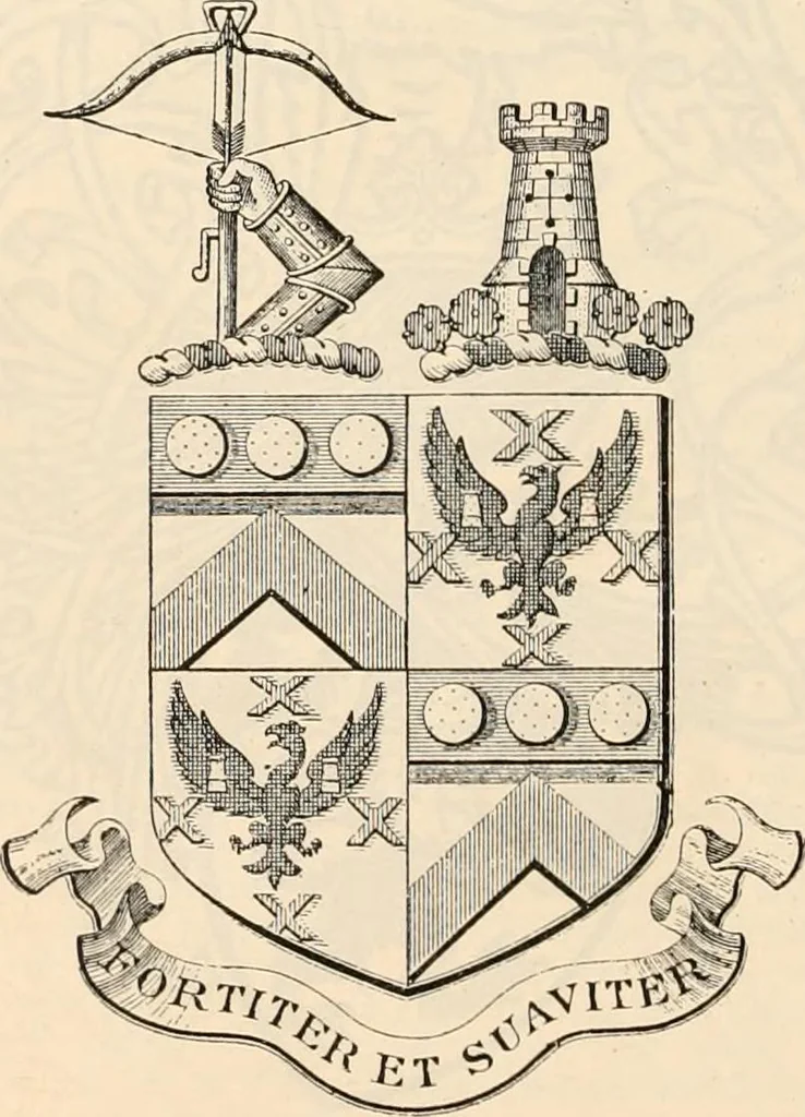 An illustration from Armorial families : a directory of gentlemen of coat-armour, 1905, leaf 1247