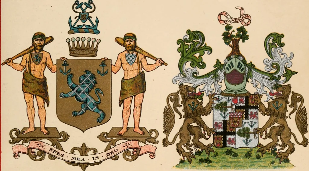 An illustration from Armorial families : a directory of gentlemen of coat-armour, 1905, leaf 1254