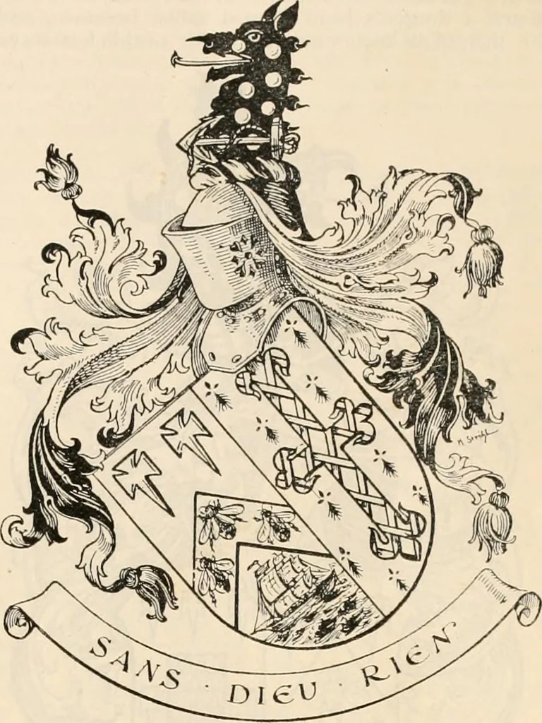 An illustration from Armorial families : a directory of gentlemen of coat-armour, 1905, leaf 1260