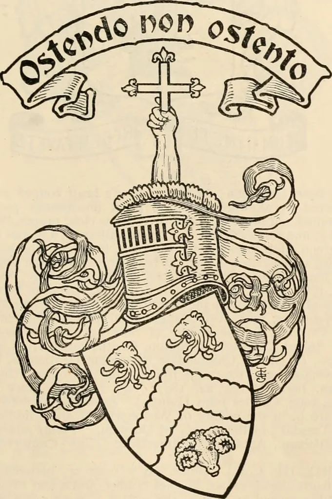 An illustration from Armorial families : a directory of gentlemen of coat-armour, 1905, leaf 1262