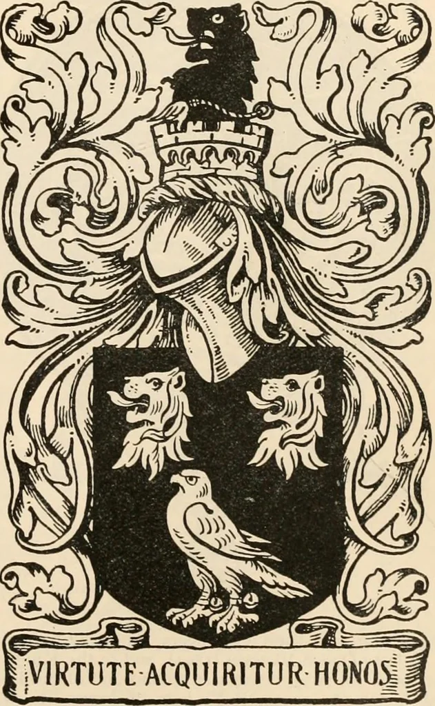 An illustration from Armorial families : a directory of gentlemen of coat-armour, 1905, leaf 1262