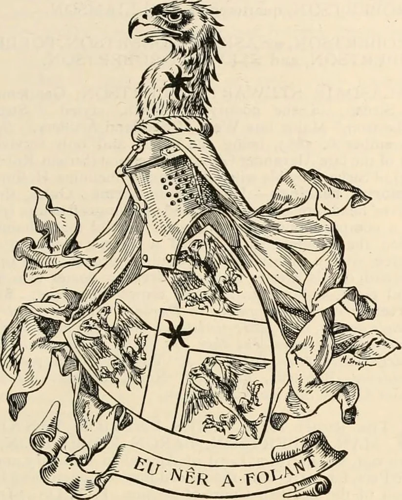 An illustration from Armorial families : a directory of gentlemen of coat-armour, 1905, leaf 1266