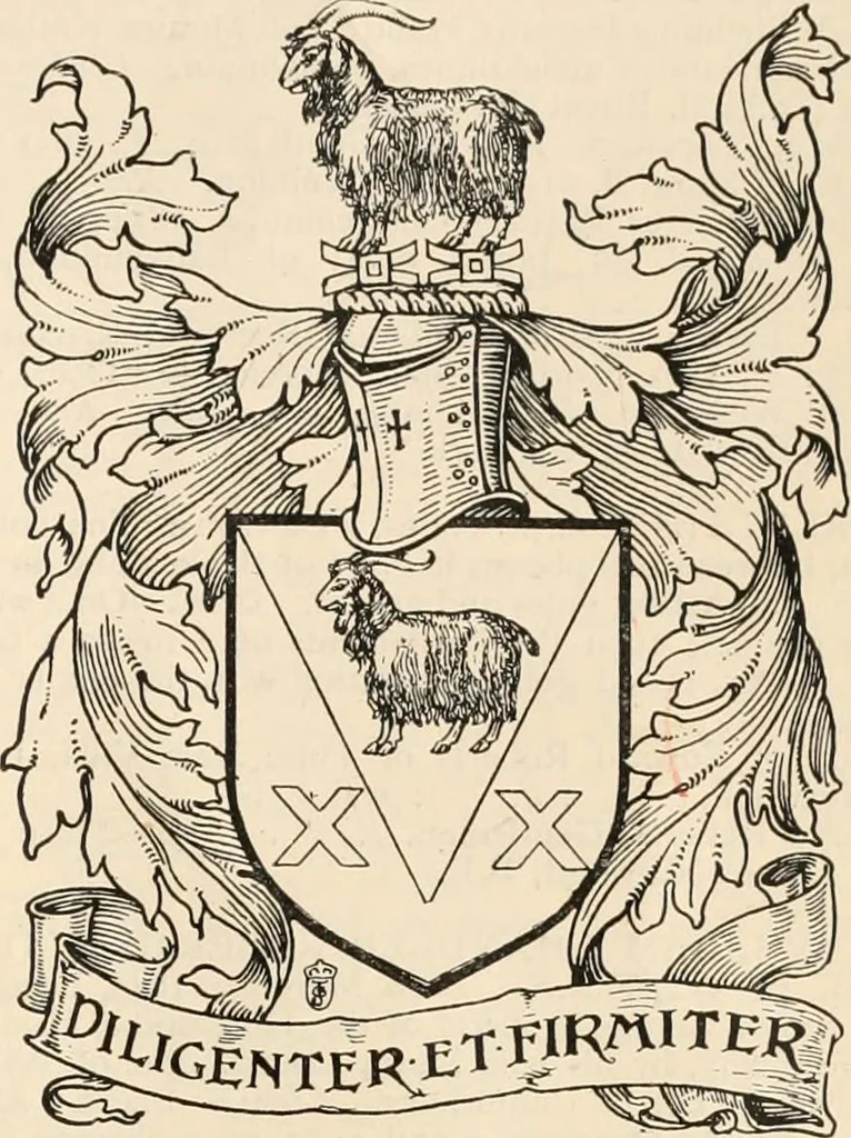 An illustration from Armorial families : a directory of gentlemen of coat-armour, 1905, leaf 1266