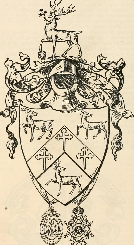 An illustration from Armorial families : a directory of gentlemen of coat-armour, 1905, leaf 1269