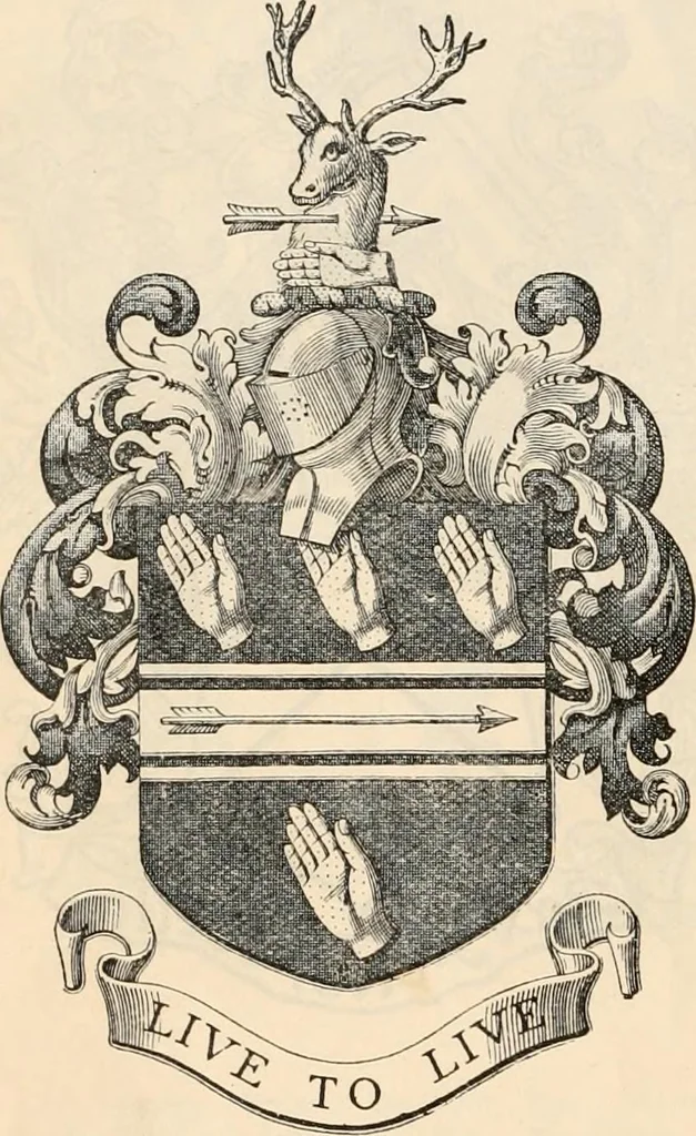 An illustration from Armorial families : a directory of gentlemen of coat-armour, 1905, leaf 127