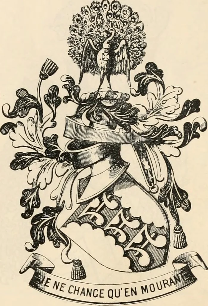 An illustration from Armorial families : a directory of gentlemen of coat-armour, 1905, leaf 1274