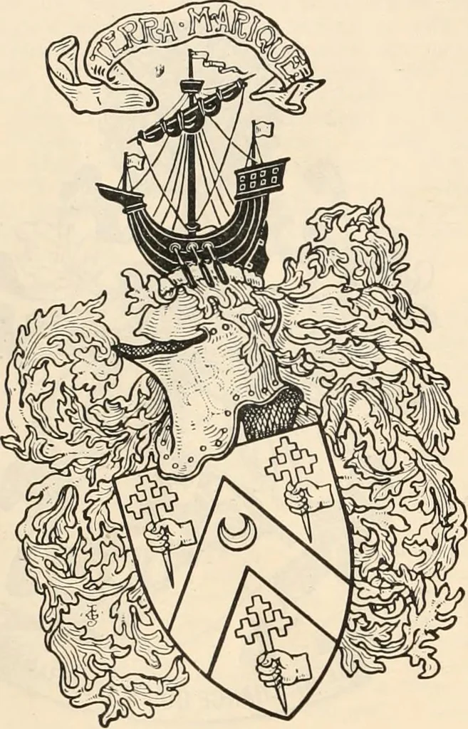 An illustration from Armorial families : a directory of gentlemen of coat-armour, 1905, leaf 1275