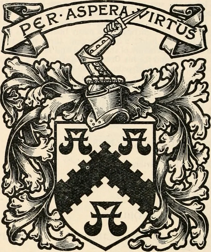 An illustration from Armorial families : a directory of gentlemen of coat-armour, 1905, leaf 1277
