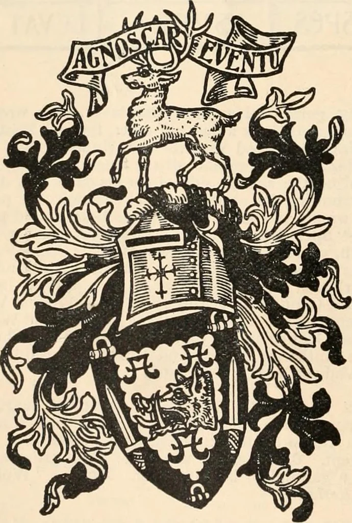 An illustration from Armorial families : a directory of gentlemen of coat-armour, 1905, leaf 1277