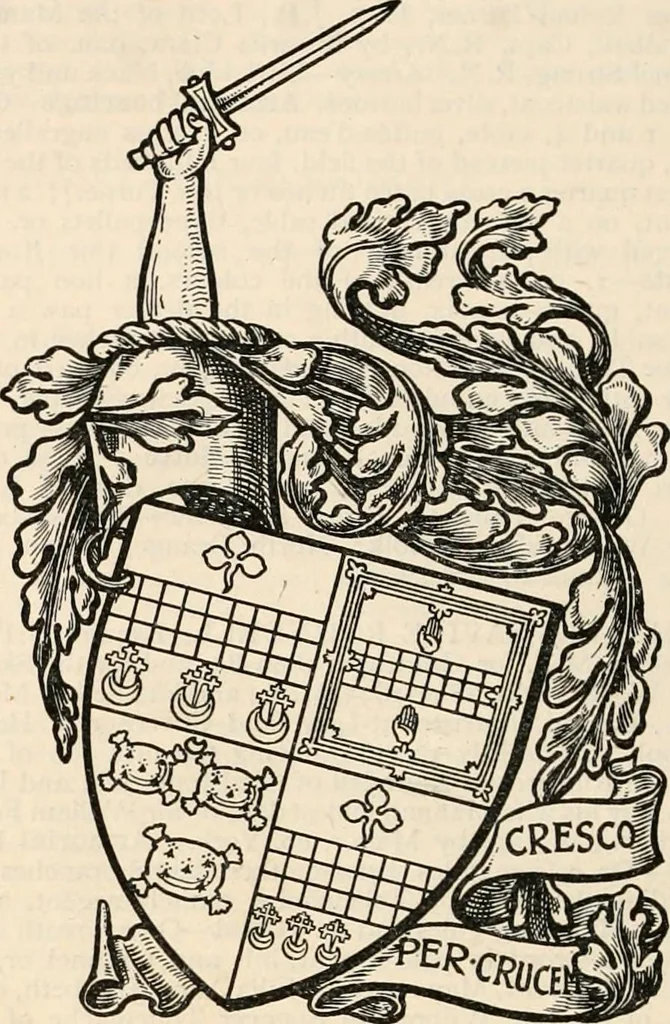 An illustration from Armorial families : a directory of gentlemen of coat-armour, 1905, leaf 1281