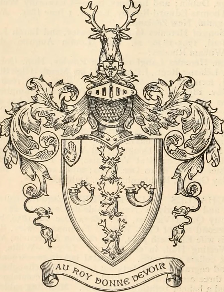 An illustration from Armorial families : a directory of gentlemen of coat-armour, 1905, leaf 1283