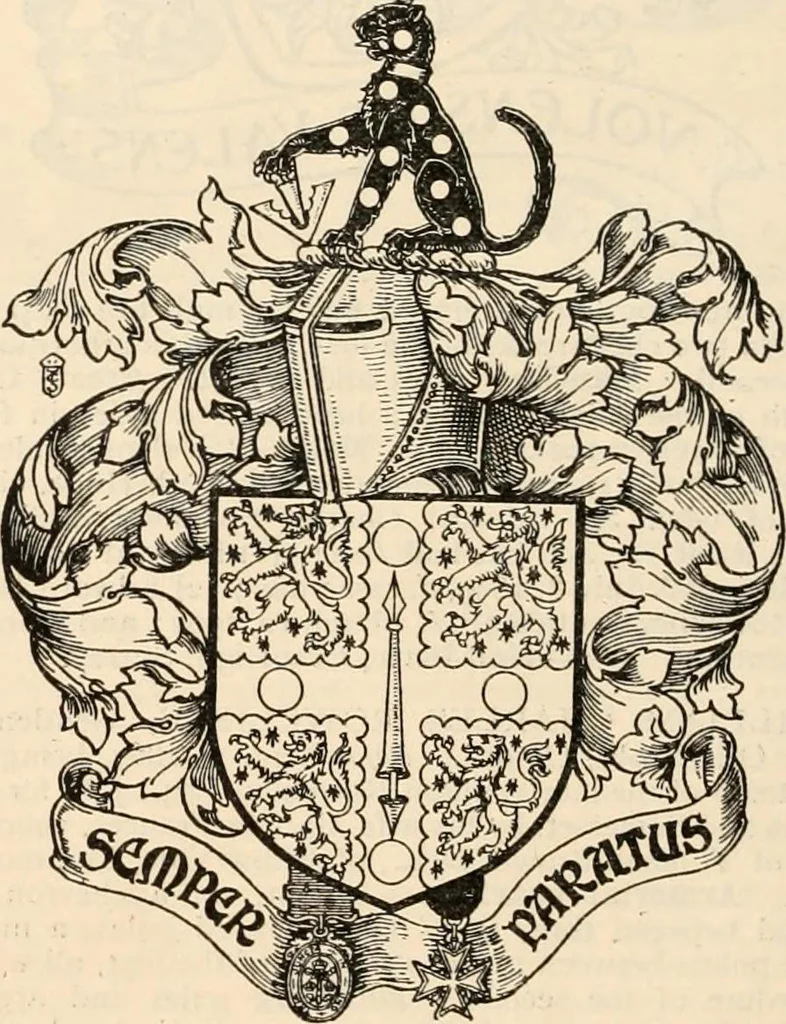 An illustration from Armorial families : a directory of gentlemen of coat-armour, 1905, leaf 1283