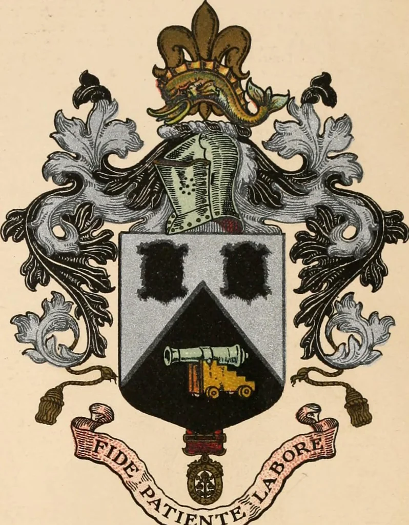 An illustration from Armorial families : a directory of gentlemen of coat-armour, 1905, leaf 1286
