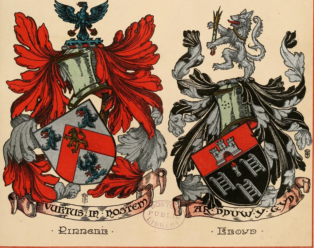 An illustration from Armorial families : a directory of gentlemen of coat-armour, 1905, leaf 1286