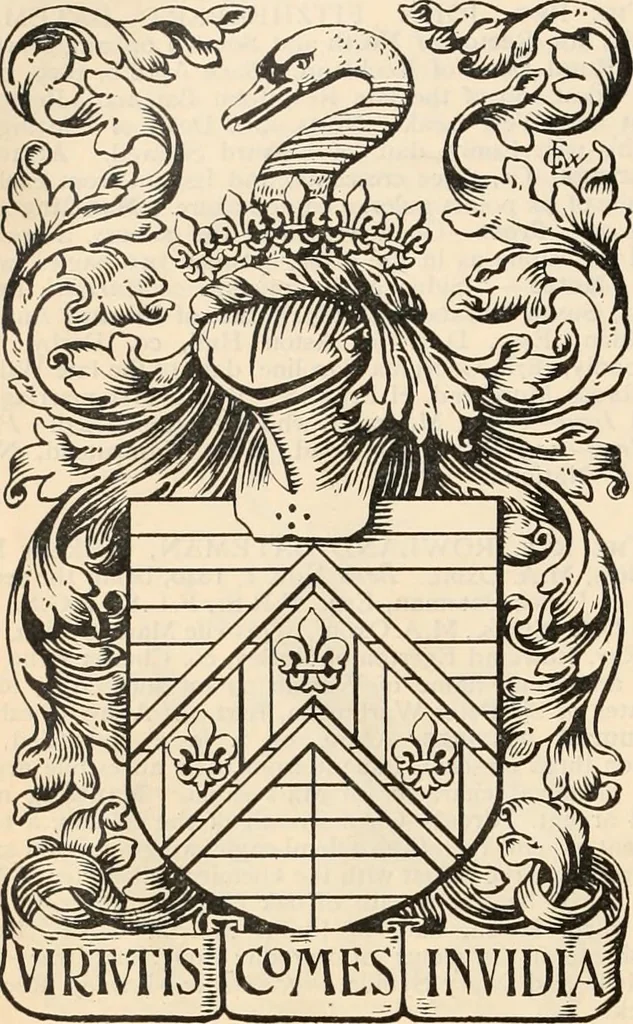 An illustration from Armorial families : a directory of gentlemen of coat-armour, 1905, leaf 129