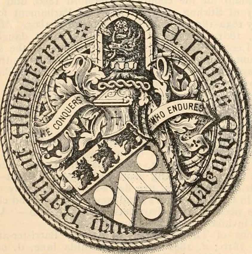 An illustration from Armorial families : a directory of gentlemen of coat-armour, 1905, leaf 129