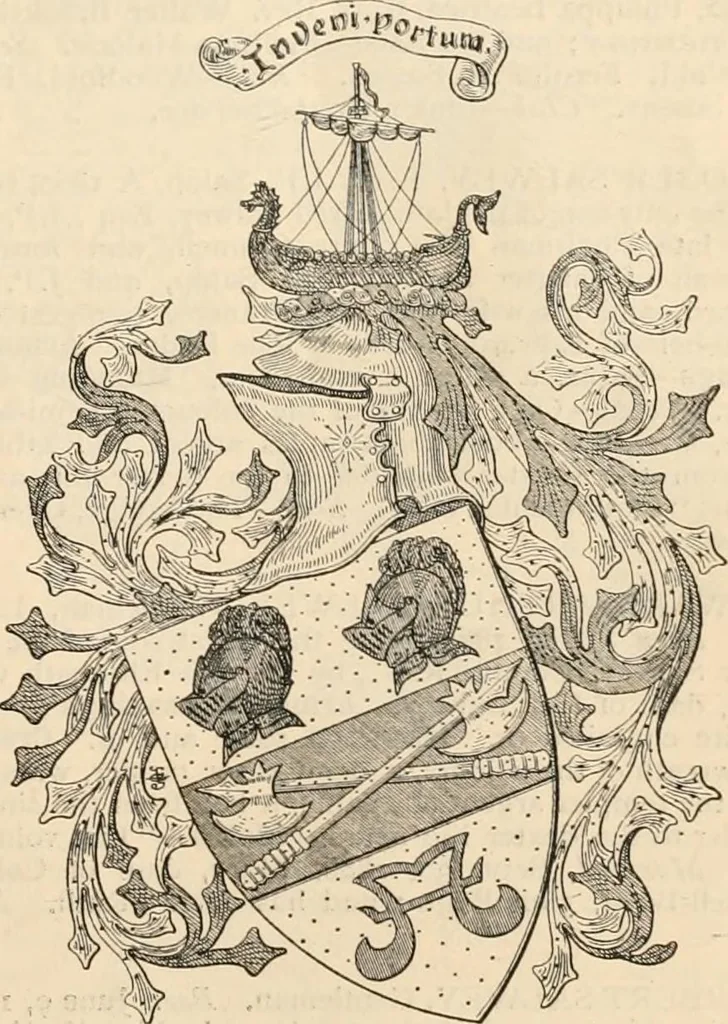 An illustration from Armorial families : a directory of gentlemen of coat-armour, 1905, leaf 1292