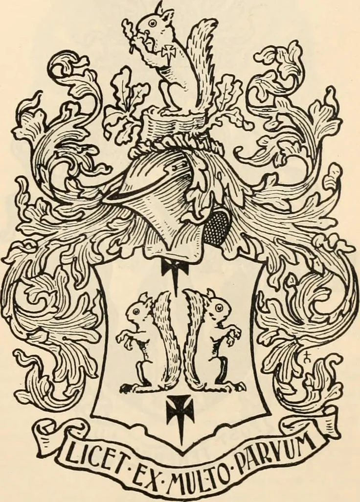 An illustration from Armorial families : a directory of gentlemen of coat-armour, 1905, leaf 1294