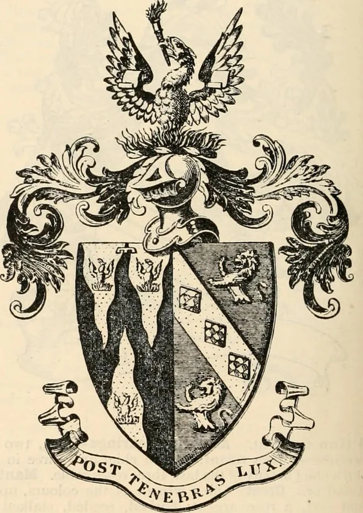An illustration from Armorial families : a directory of gentlemen of coat-armour, 1905, leaf 1295